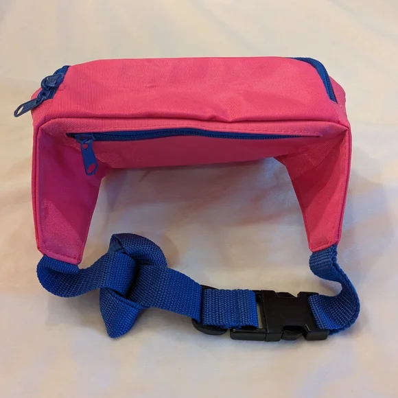 Vintage Fanny Bag Neon Color Block Multi-Compartment Adjustable Unisex OS New - Picture 4 of 11